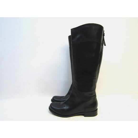 NINE WEST Vintage America Womens 8 M Black Leather Zip Fashion Knee High Boots - Picture 1 of 11